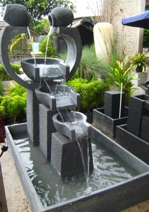 cara membuat taman air mancur minimalis